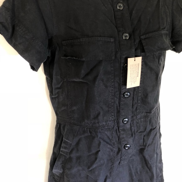 Nwt j crew factory black collared shirt dress sz0 - Picture 8 of 8